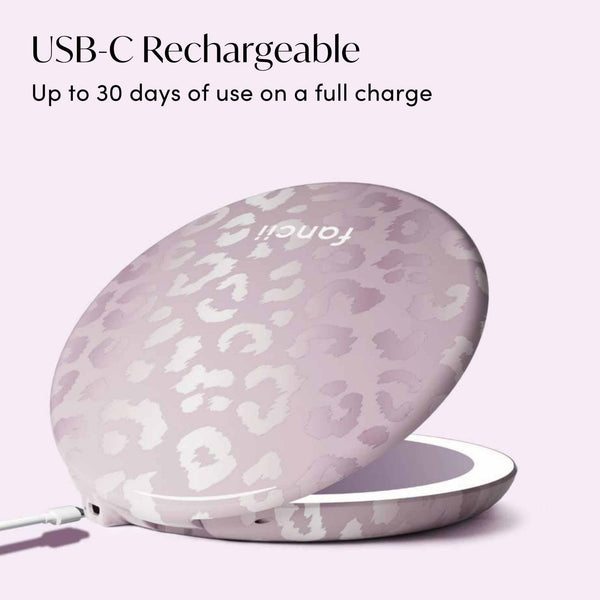 Taylor LED Compact Mirror | Cosmic Leopard